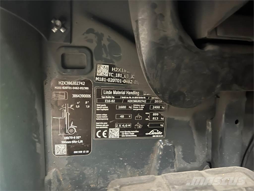 Linde E16-02 Elektritõstukid