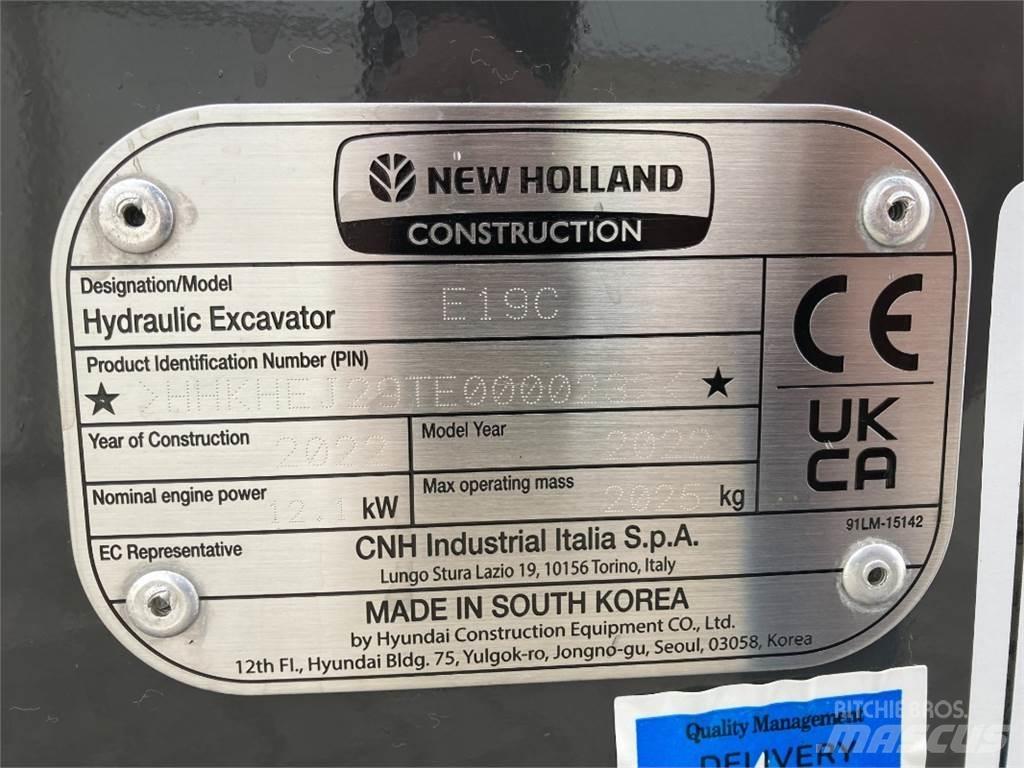 New Holland E 19C Miniekskavaatorid < 7 t