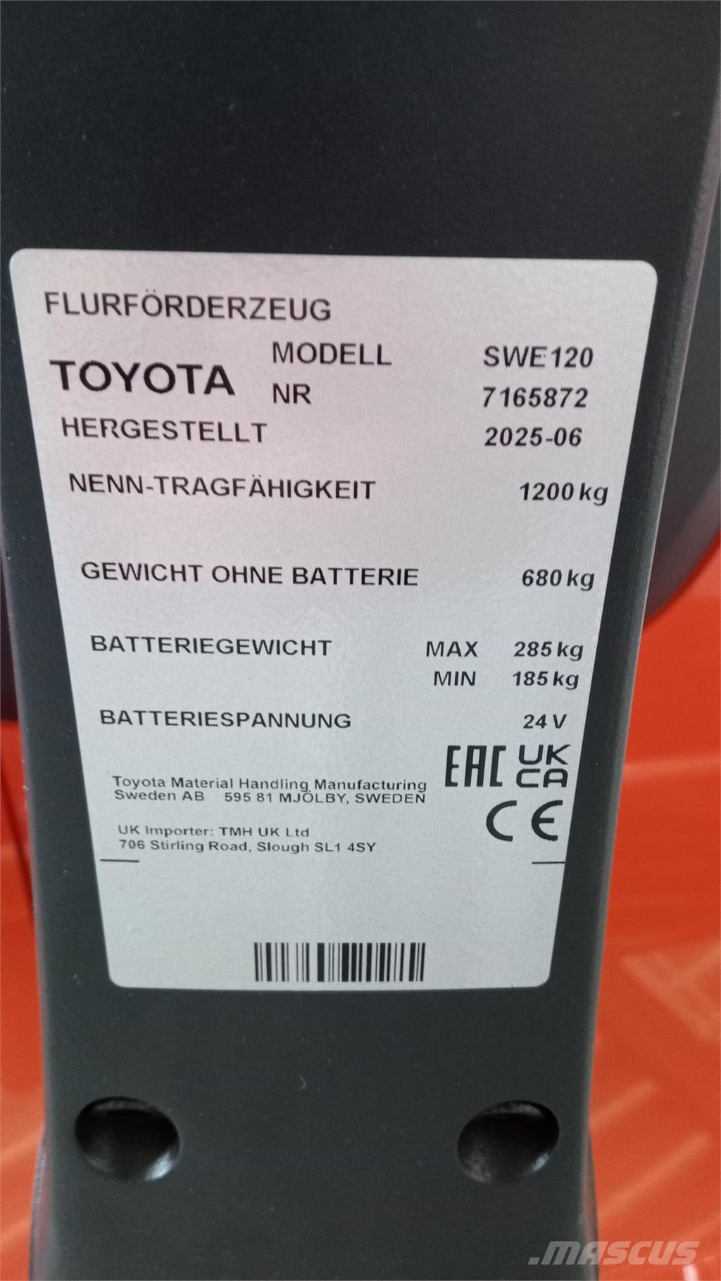 Toyota SWE120 Platvormiga virnastajad