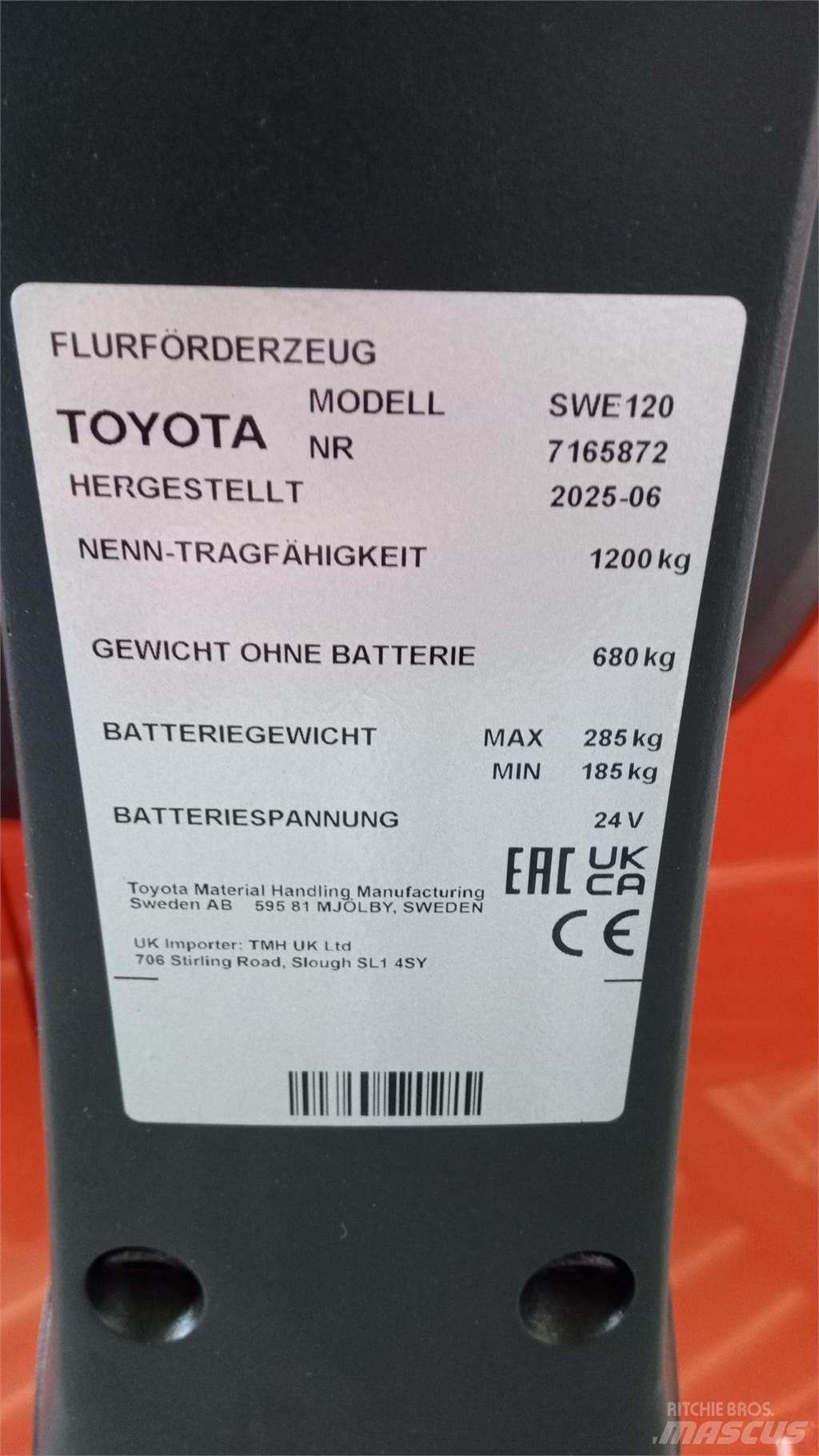 Toyota SWE120 Järelkäidavad virnastajad