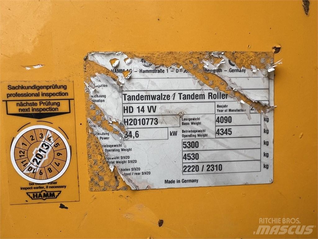 Hamm HD 14 VV Tandemrullid
