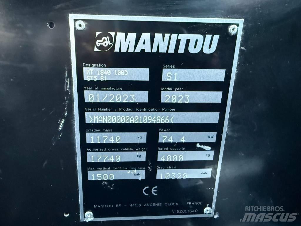 Manitou MT 1840 Teleskooplaadurid