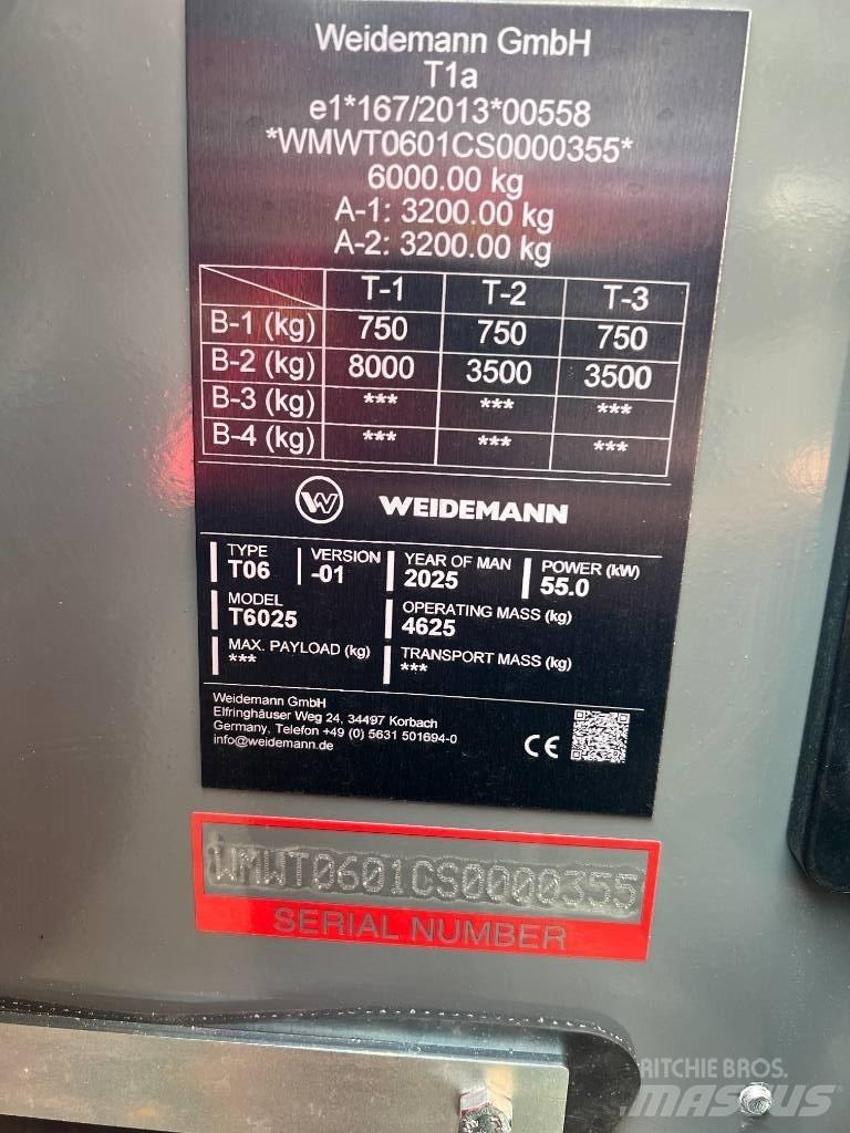 Weidemann T6025 Teleskoop rataslaadurid
