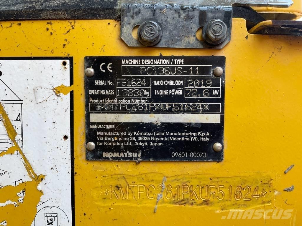Komatsu PC 138 US-11 Roomikekskavaatorid