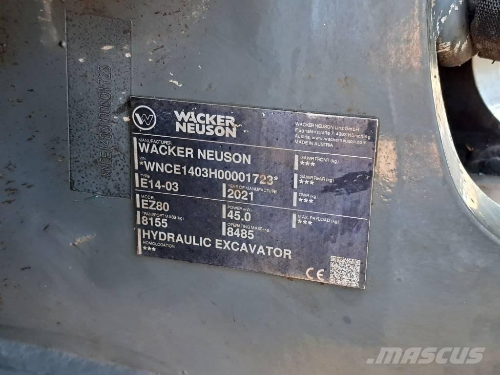 Wacker Neuson EZ 80 Roomikekskavaatorid