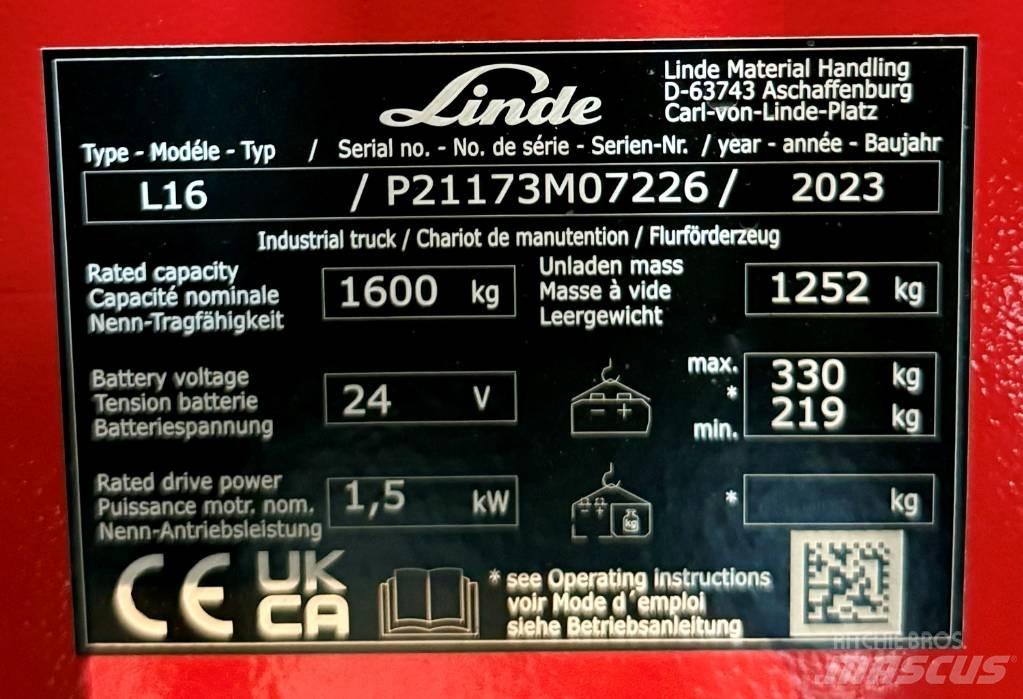 Linde L16/1173-01 Järelkäidavad virnastajad