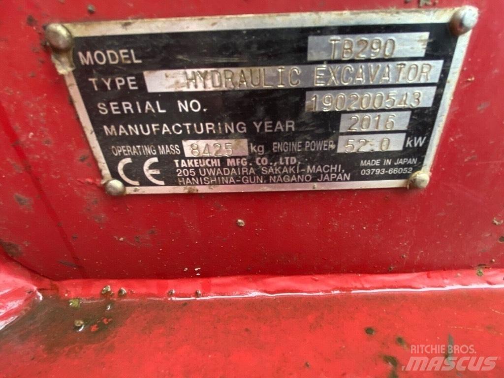 Takeuchi TB 290 Väikeekskavaatorid 7t-12t