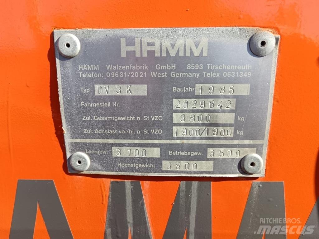 Hamm DV 3 K Tandemrullid