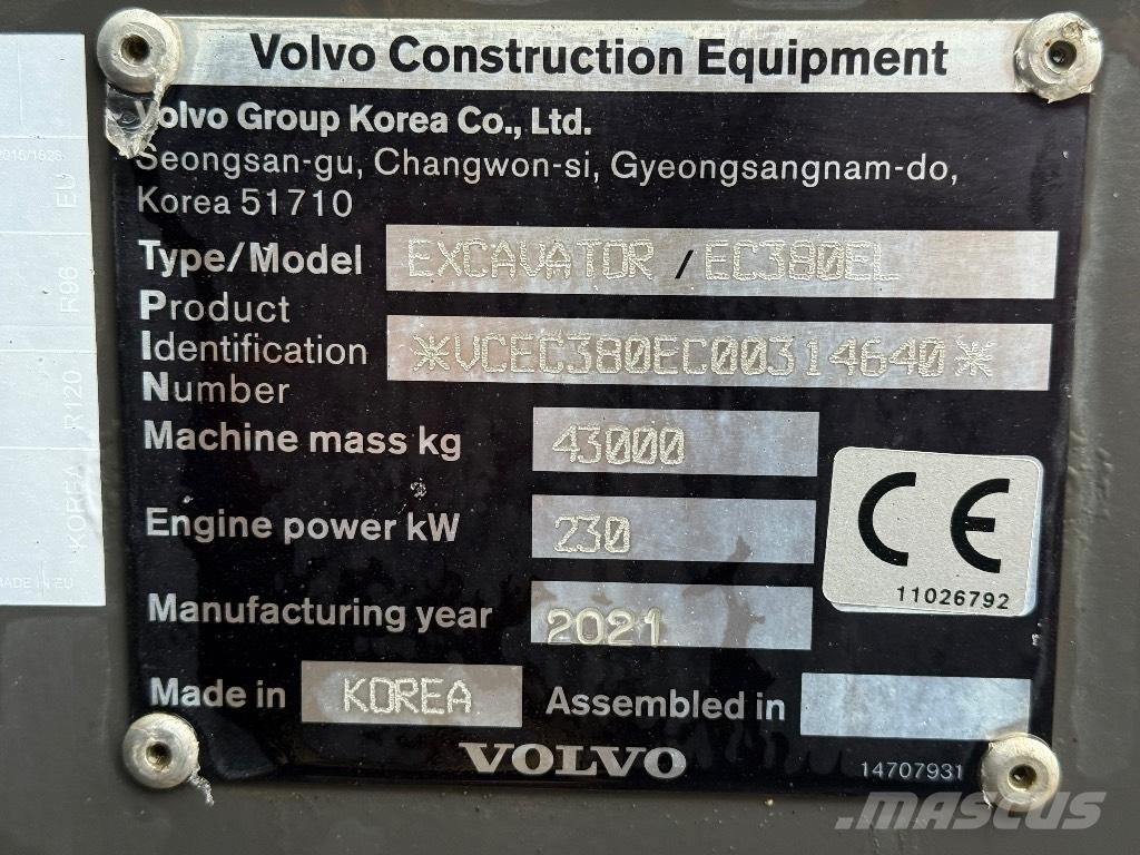 Volvo EC 380 EL Roomikekskavaatorid