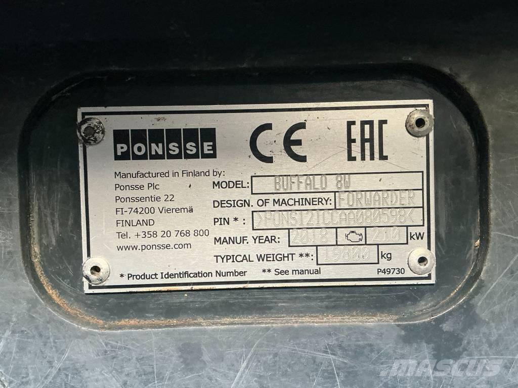 Ponsse Buffalo 8W Forwarderid