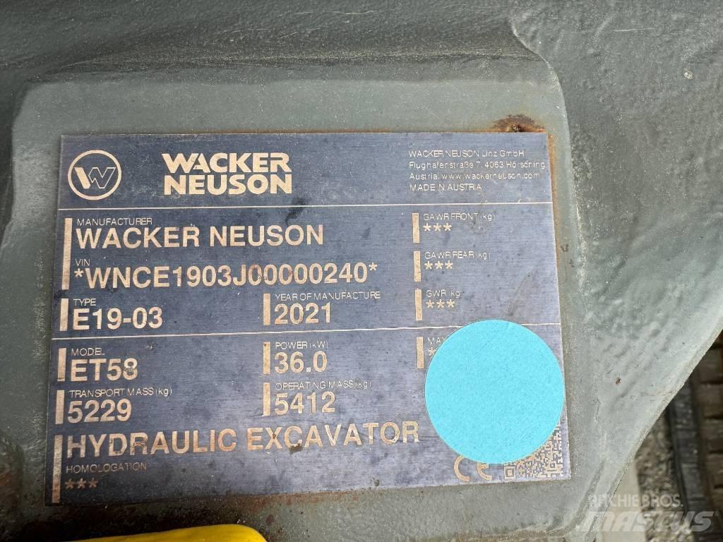 Wacker Neuson ET58 Roomikekskavaatorid