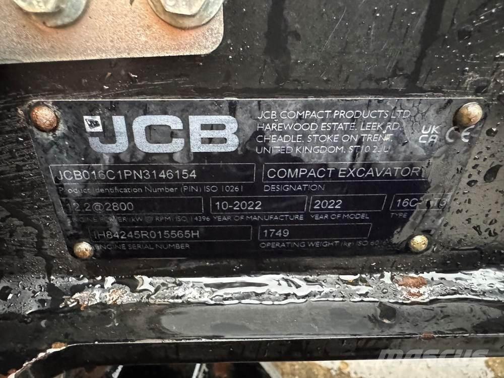 JCB 16C-1 Miniekskavaatorid < 7 t