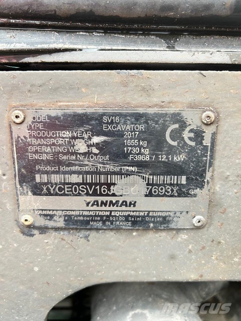 Yanmar SV 16 Miniekskavaatorid < 7 t