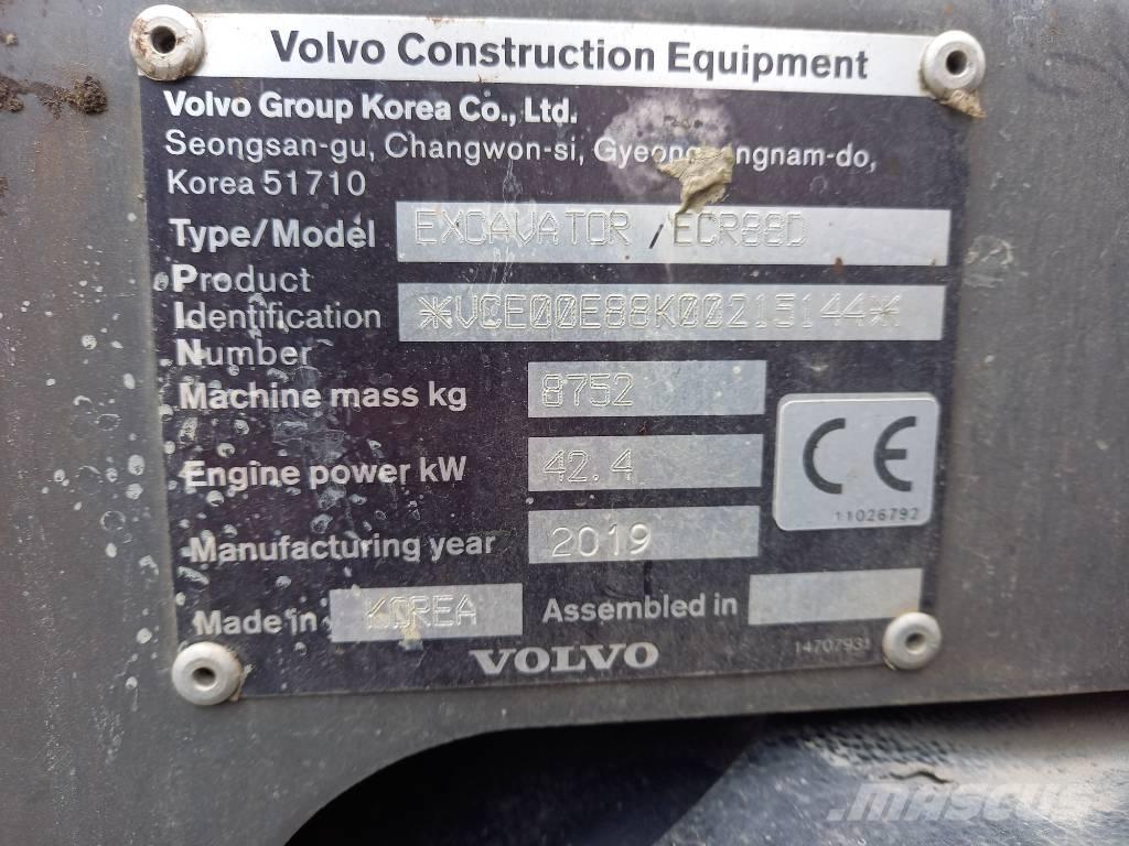 Volvo ECR 88 D Väikeekskavaatorid 7t-12t