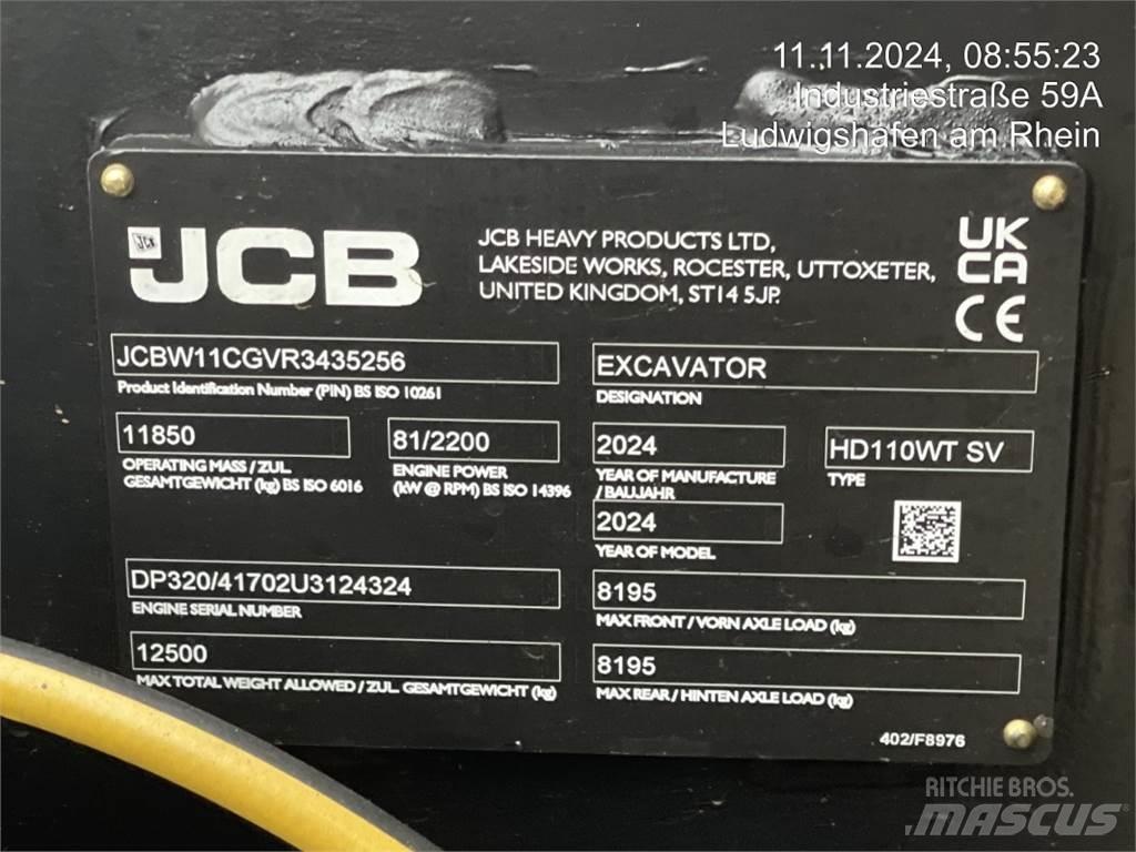 JCB HydraDig 110W Ratasekskavaatorid