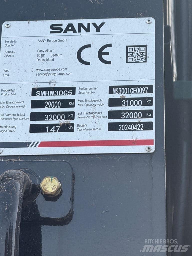 Sany SMHW 30 G5 Materjalikäitlusmasinad
