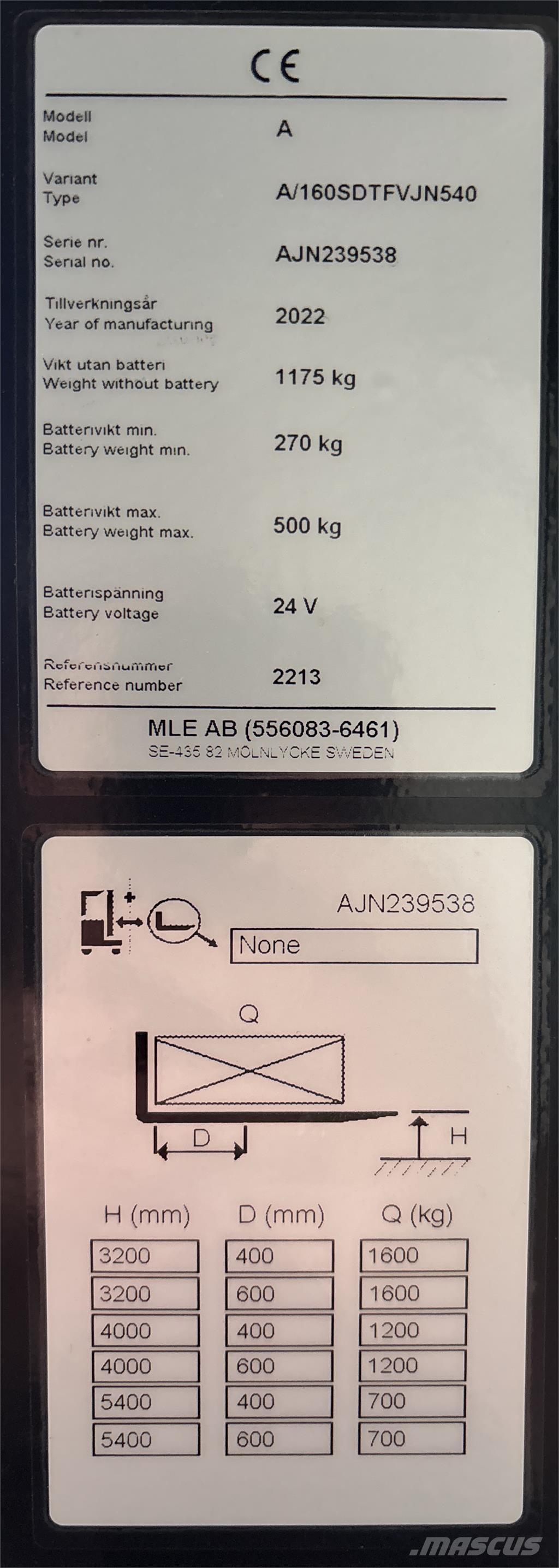 Atlet A160 Platvormiga virnastajad