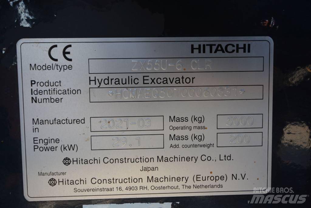 Hitachi ZX 55 U-6 Miniekskavaatorid < 7 t