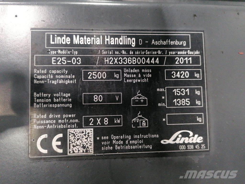 Linde E25-03 Elektritõstukid
