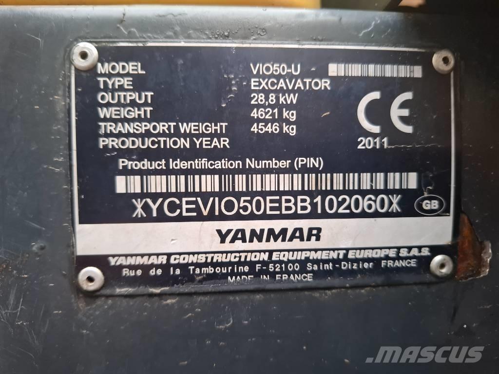 Yanmar VIO50-U Miniekskavaatorid < 7 t