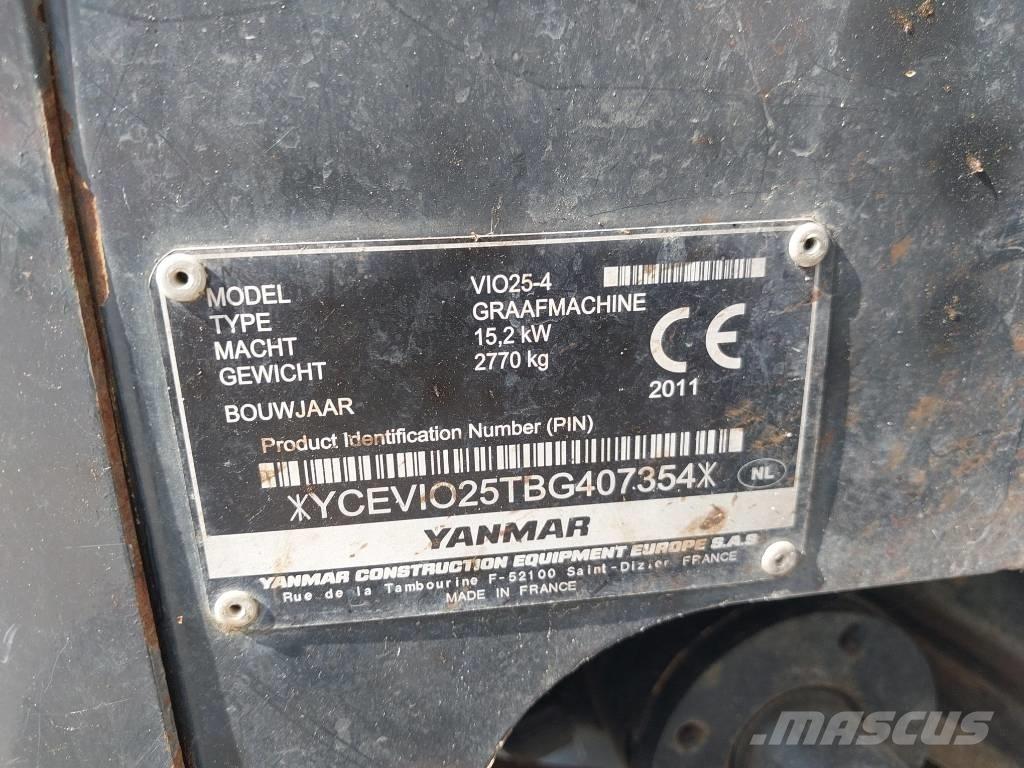 Yanmar Vio 25-4 Miniekskavaatorid < 7 t