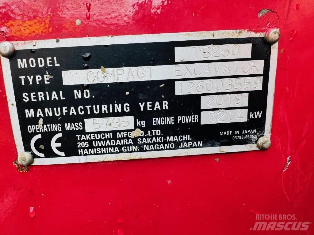 Takeuchi TB 260 Miniekskavaatorid < 7 t