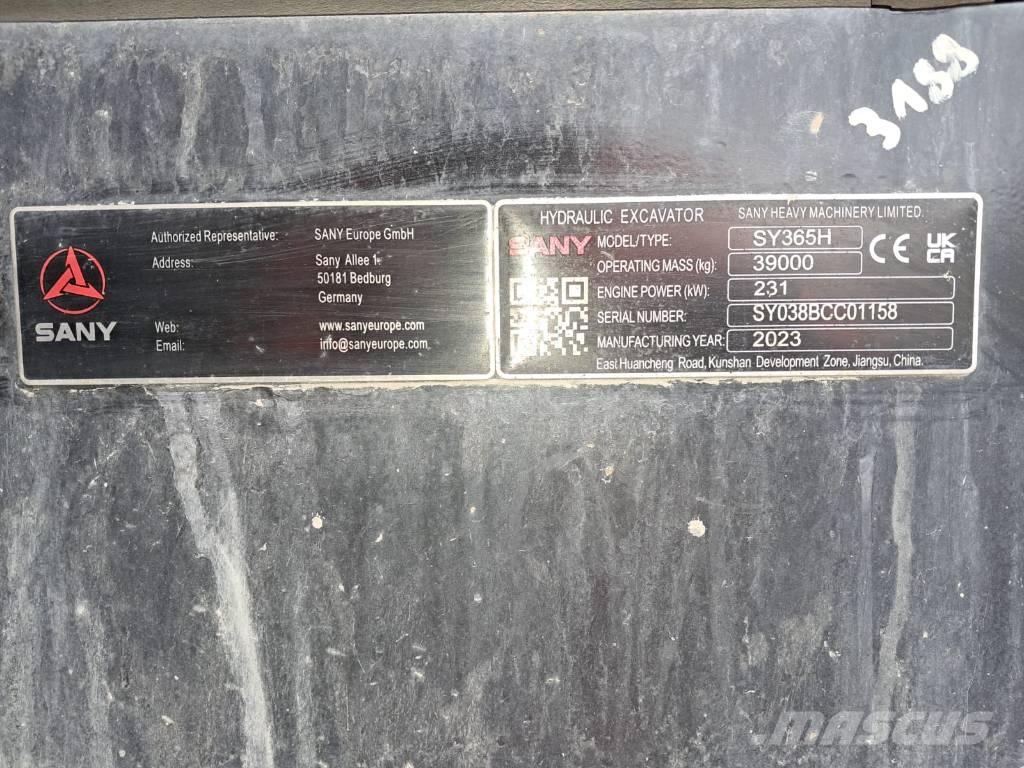 Sany SY 365 H Roomikekskavaatorid
