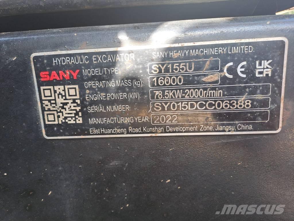 Sany SY 155 U Roomikekskavaatorid