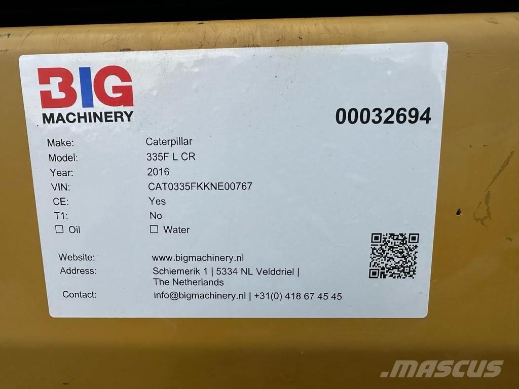 CAT 335F L CR Roomikekskavaatorid