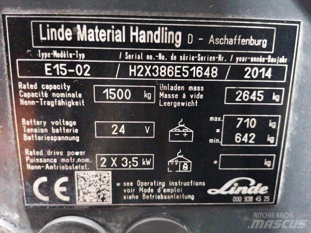 Linde E15-02 Elektritõstukid