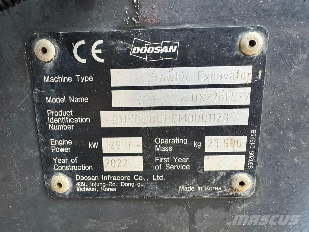 Doosan DX225LC-7 Muud ekskavaatorid