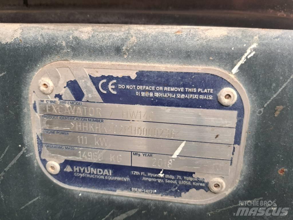 Hyundai HW140 Ratasekskavaatorid