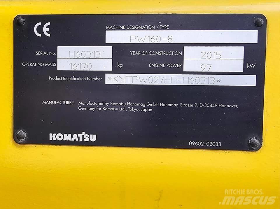 Komatsu pw 160 -8 Ratasekskavaatorid