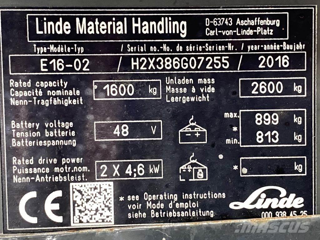 Linde E16-02 Elektritõstukid