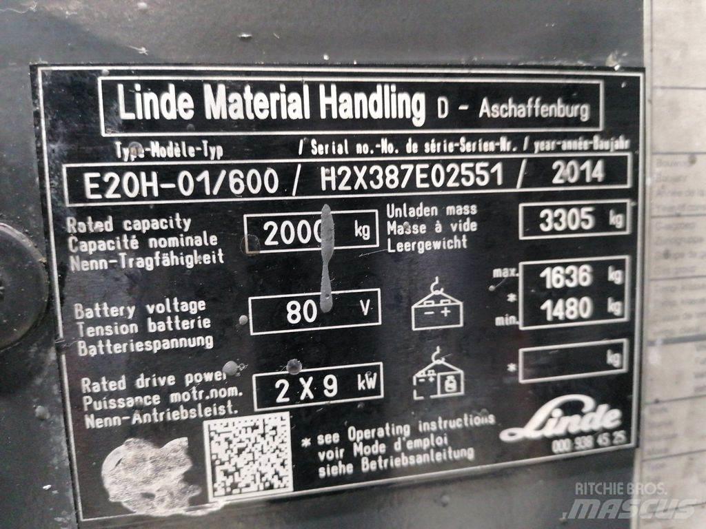 Linde E20H-01/600 Elektritõstukid