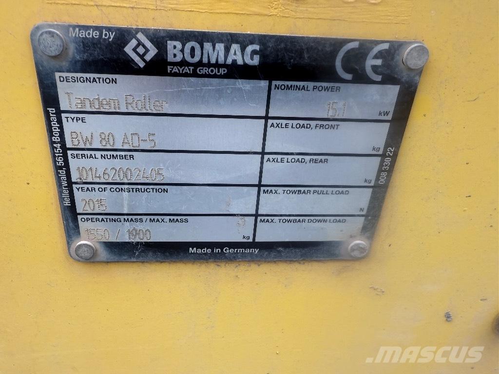 Bomag BW 80 AD-5 Tandemrullid