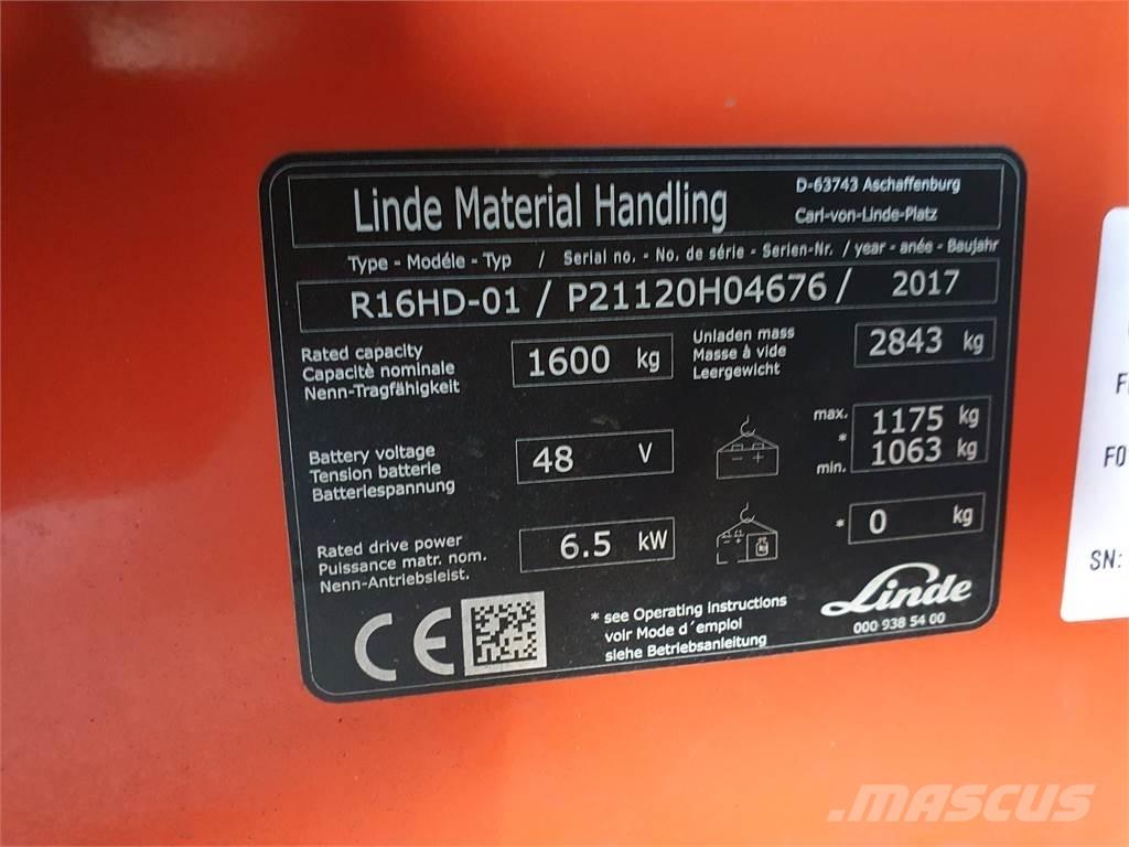 Linde R16HD Lükandmastiga tõstukid