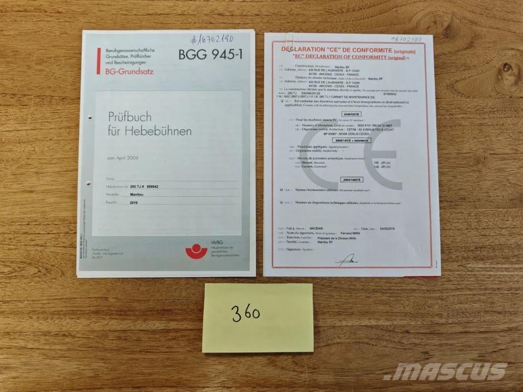 Manitou 280 TJ Teleskoop poomtõstukid