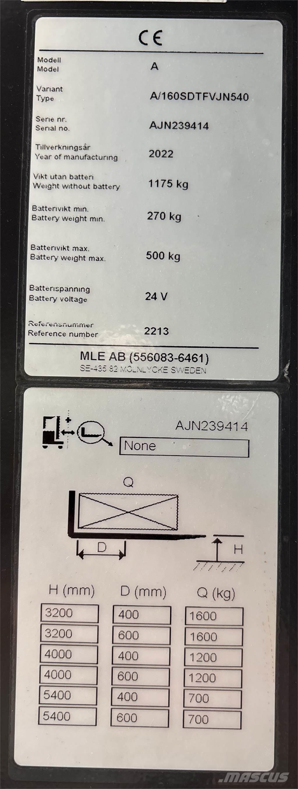 Atlet A160 Platvormiga virnastajad