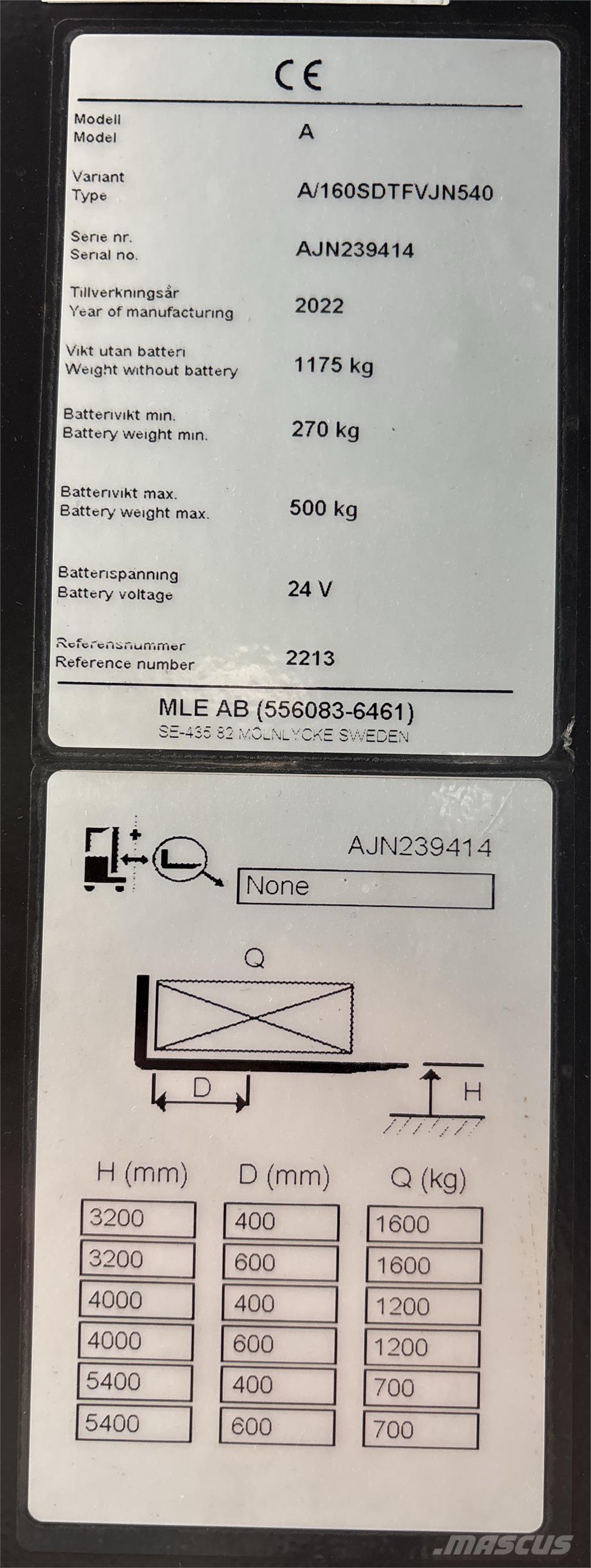 Atlet A160 Platvormiga virnastajad