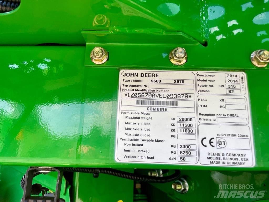 John Deere S 670 i Teraviljakombainid