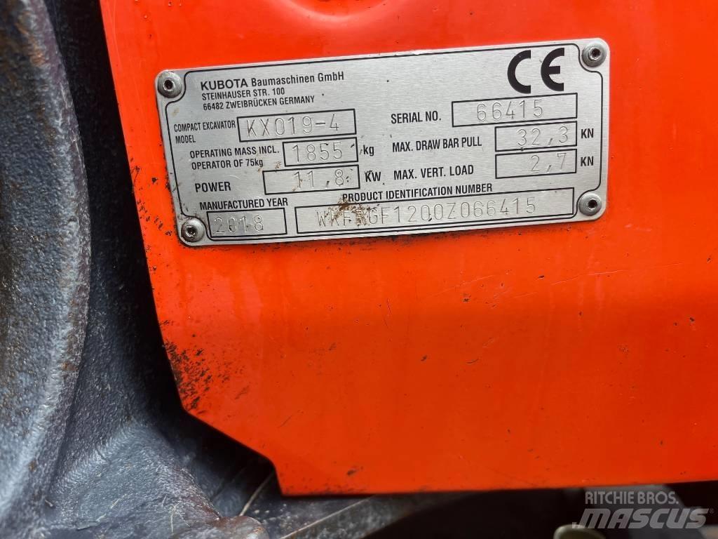 Kubota KX019-4 Miniekskavaatorid < 7 t