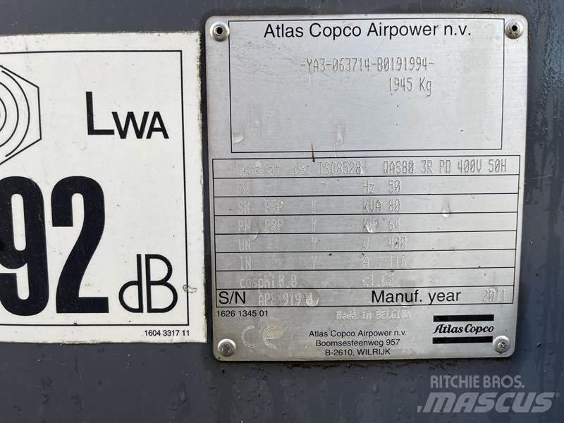 Atlas Copco QAS 80 Diiselgeneraatorid
