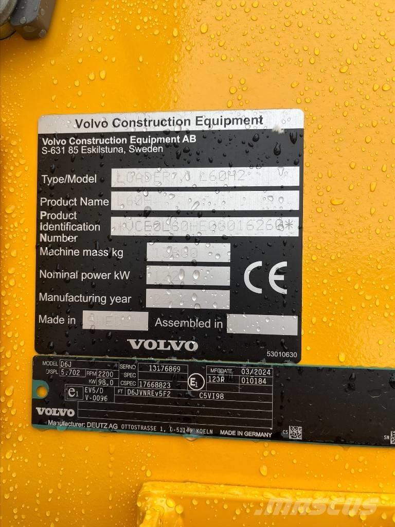 Volvo L 60 H2 Rataslaadurid