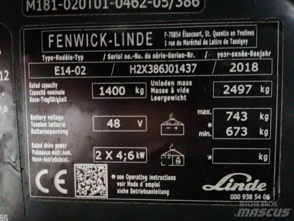 Linde E14-02 Elektritõstukid