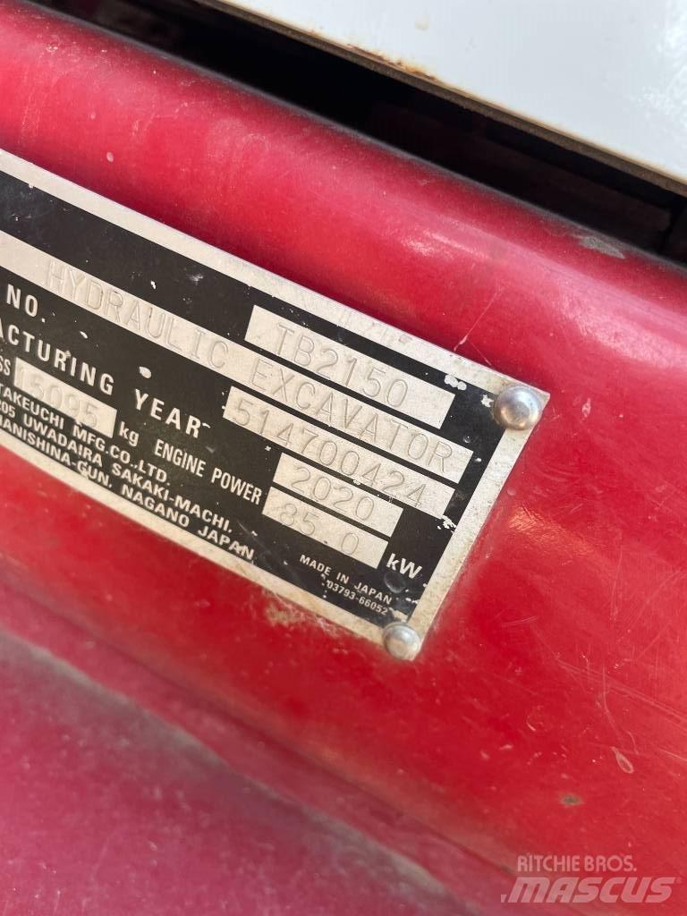 Takeuchi TB 2150 Roomikekskavaatorid