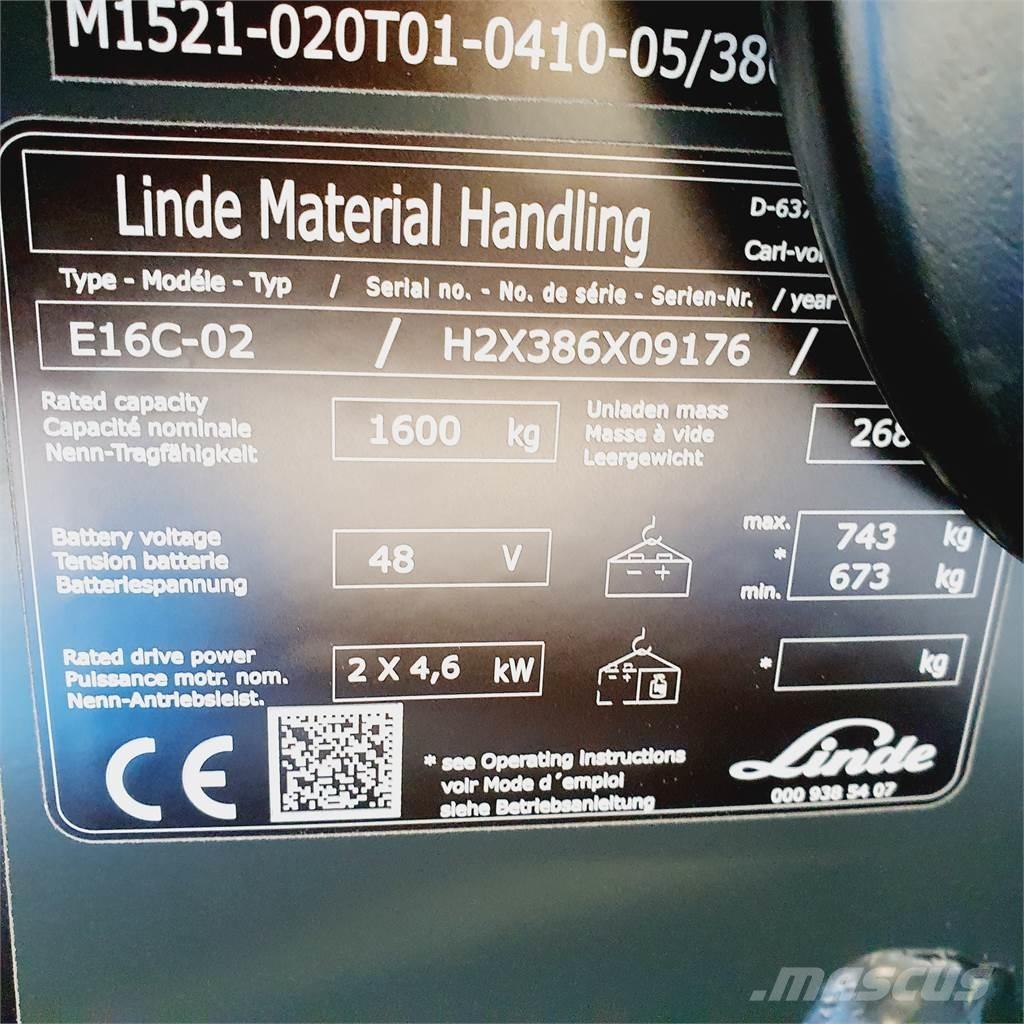 Linde E16C Elektritõstukid