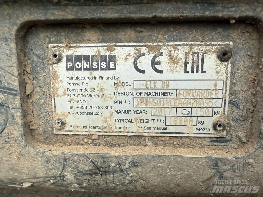 Ponsse ELK 8W Forwarderid