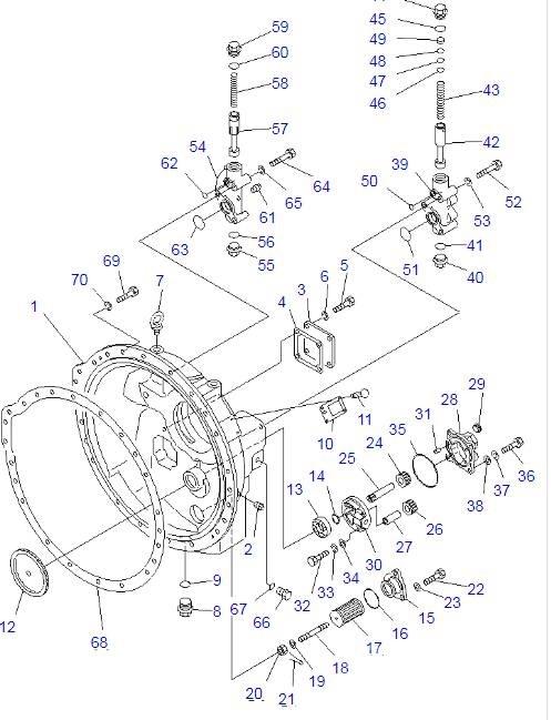 Komatsu D85A-21 Ülekandemehhanism