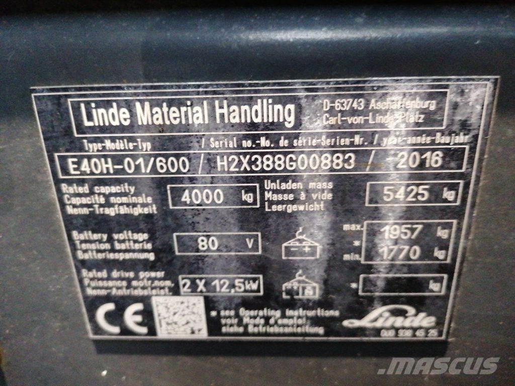 Linde E40H-01/600 Elektritõstukid